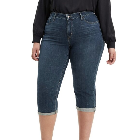 NWT Levi's Plus Size Mid Rise Shaping Capri Jeans Sz. 24W - Picture 1 of 3
